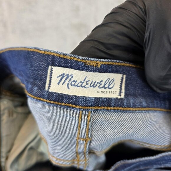Madewell Skinny Skinny Jeans Womens 27 Blue Stretch Distressed Denim Mid Rise - Picture 9 of 12